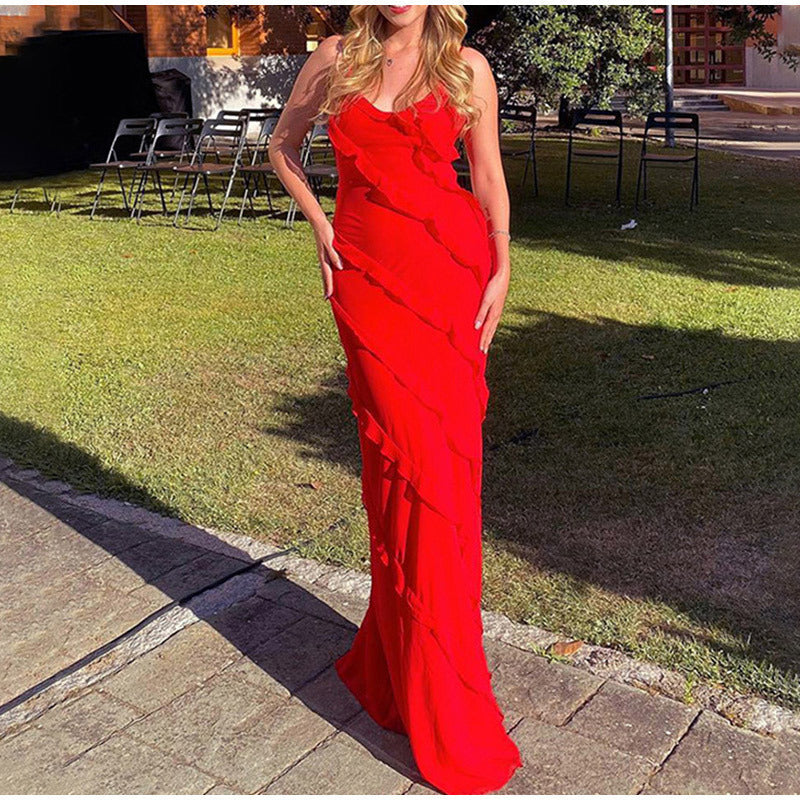 Isabella - Vestido Largo Elegante con Volantes