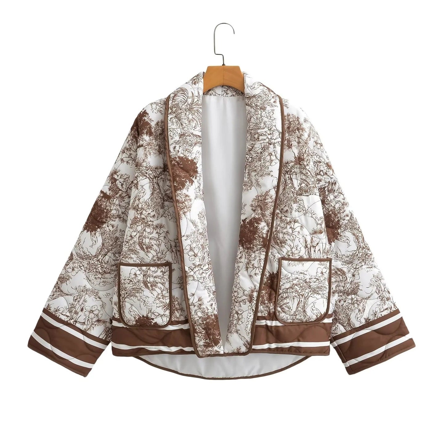 Chaqueta acolchada estampada