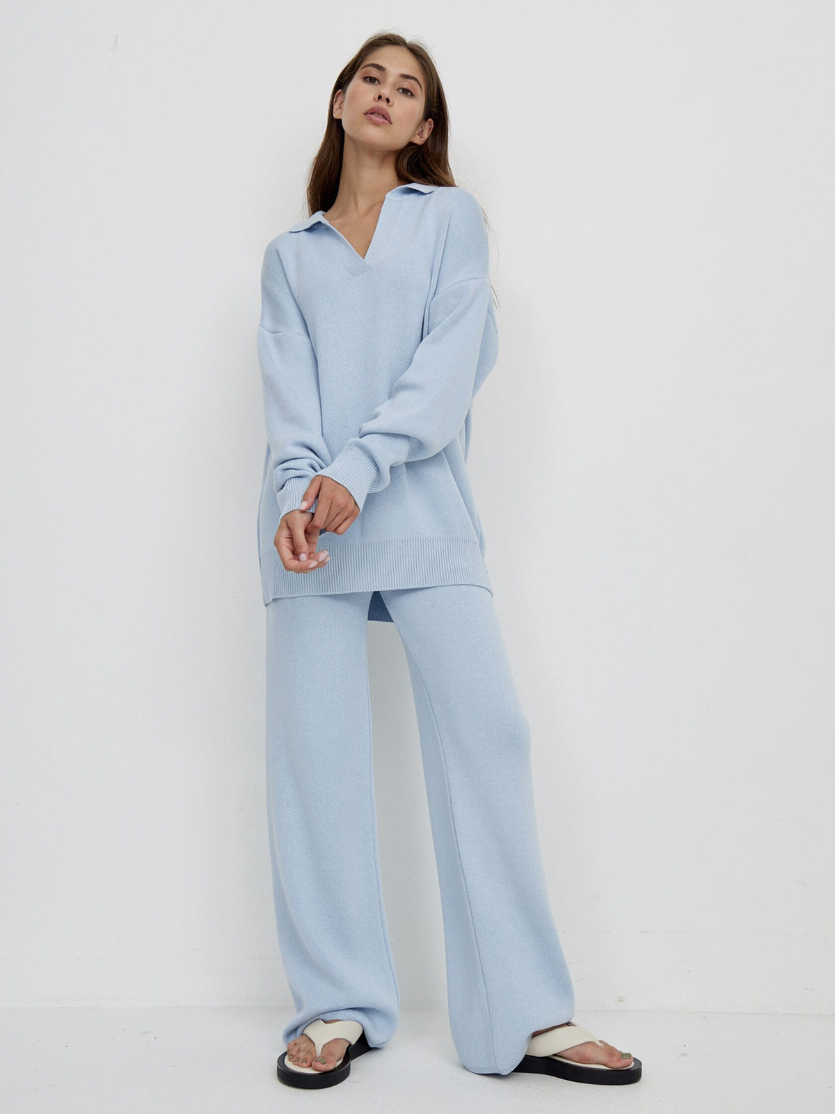 Conjunto de pantalón y jersey de punto Lotus