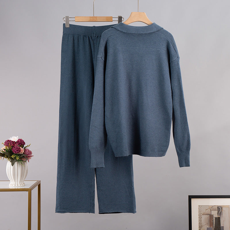 Conjunto de pantalón y jersey de punto Lotus