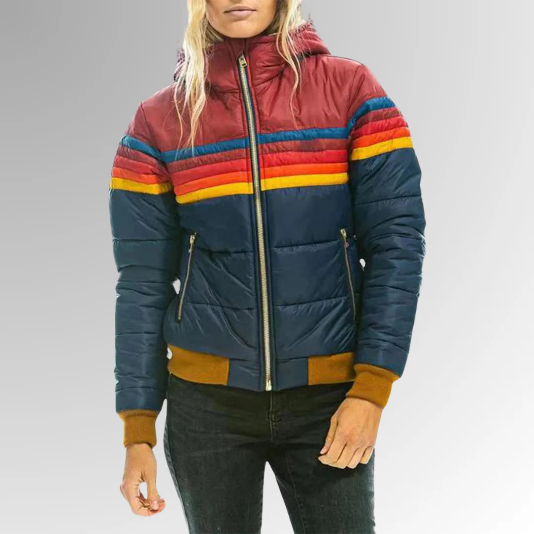 Chloé | Chaqueta con cremallera y rayas de arcoíris