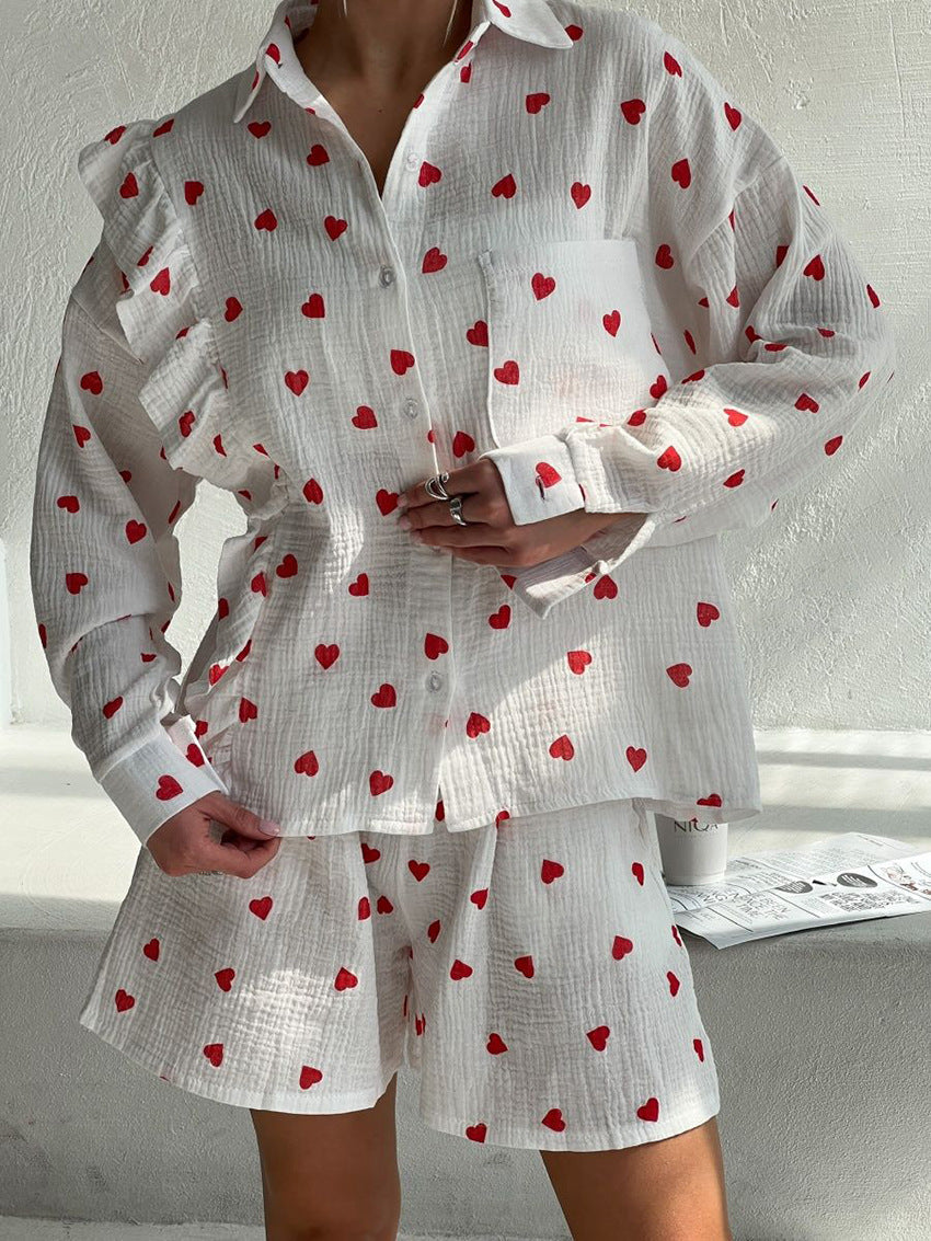 Conjunto de camisa y pantalón corto Love Wins