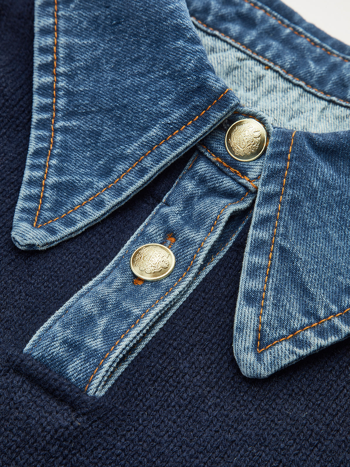 Suéter con solapa de panel 2 en 1