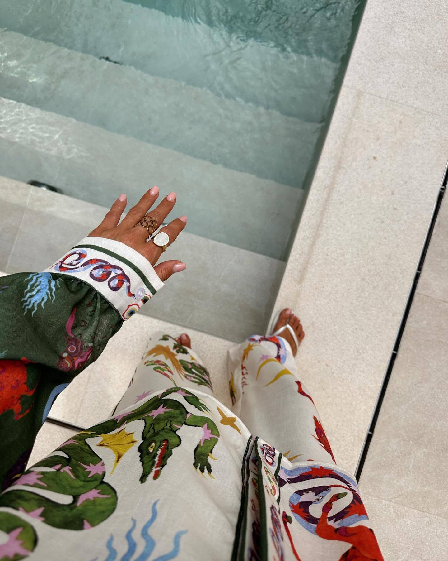 Conjunto Lucille de Camisa y Pantalón con Estampado Bohemio