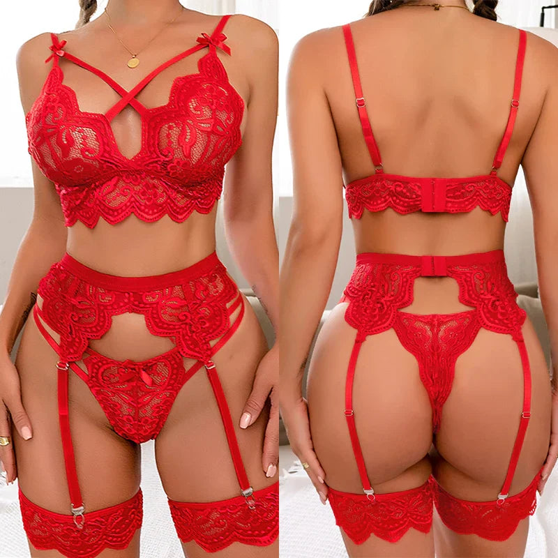 Marina | Conjunto de lencería francesa de 3 piezas