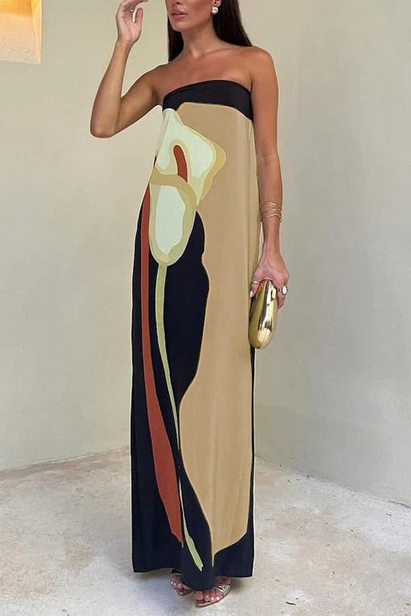 Francesa- Vestido largo estampado