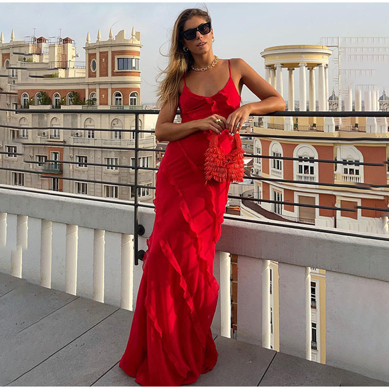 Isabella - Vestido Largo Elegante con Volantes