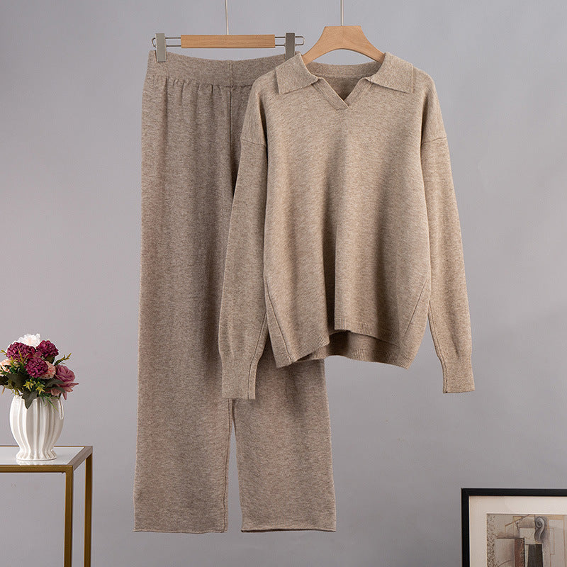 Conjunto de pantalón y jersey de punto Lotus