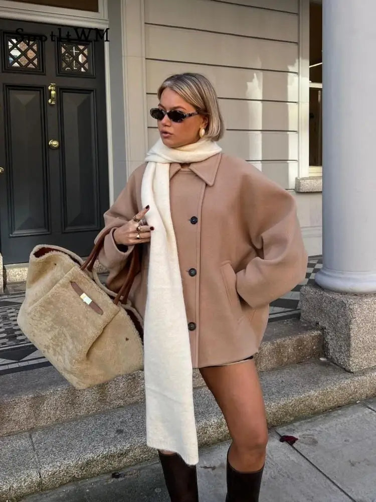 Chaqueta Reila Oversize con Bolsillos
