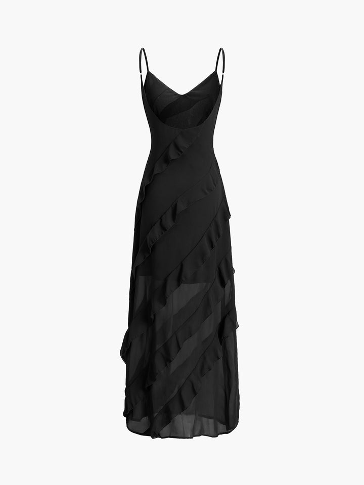 Isabella - Vestido Largo Elegante con Volantes