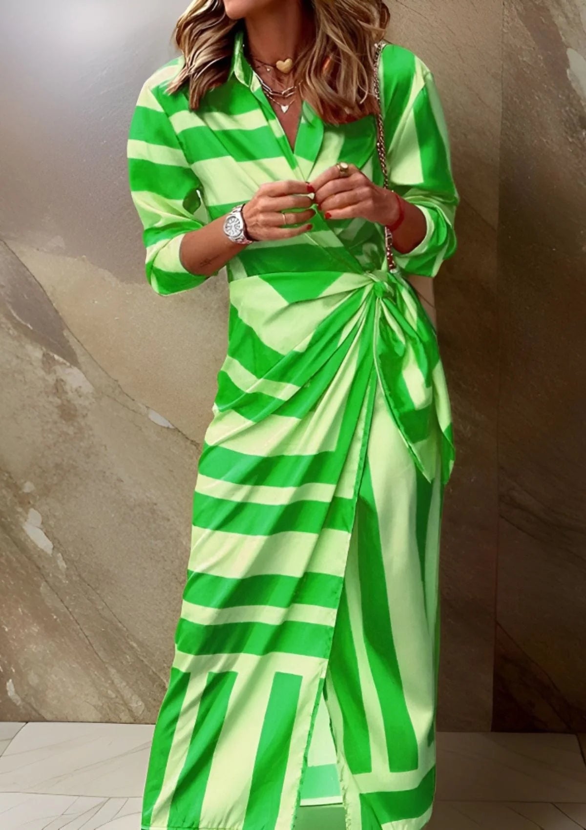 Amalia | Vestido Cruzado con Estampado