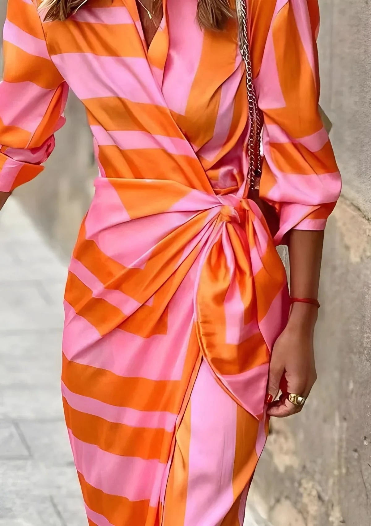 Amalia | Vestido Cruzado con Estampado