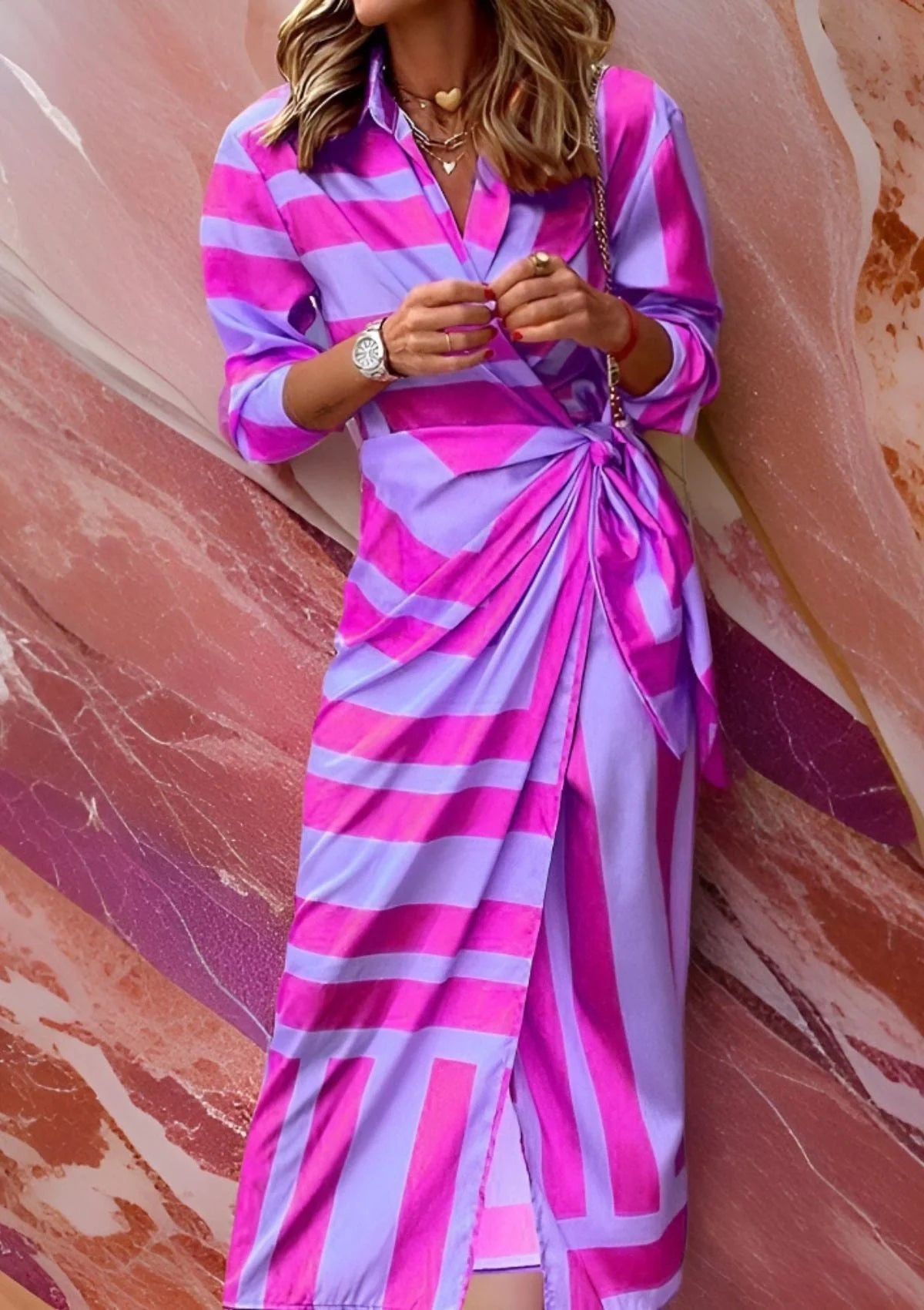 Amalia | Vestido Cruzado con Estampado