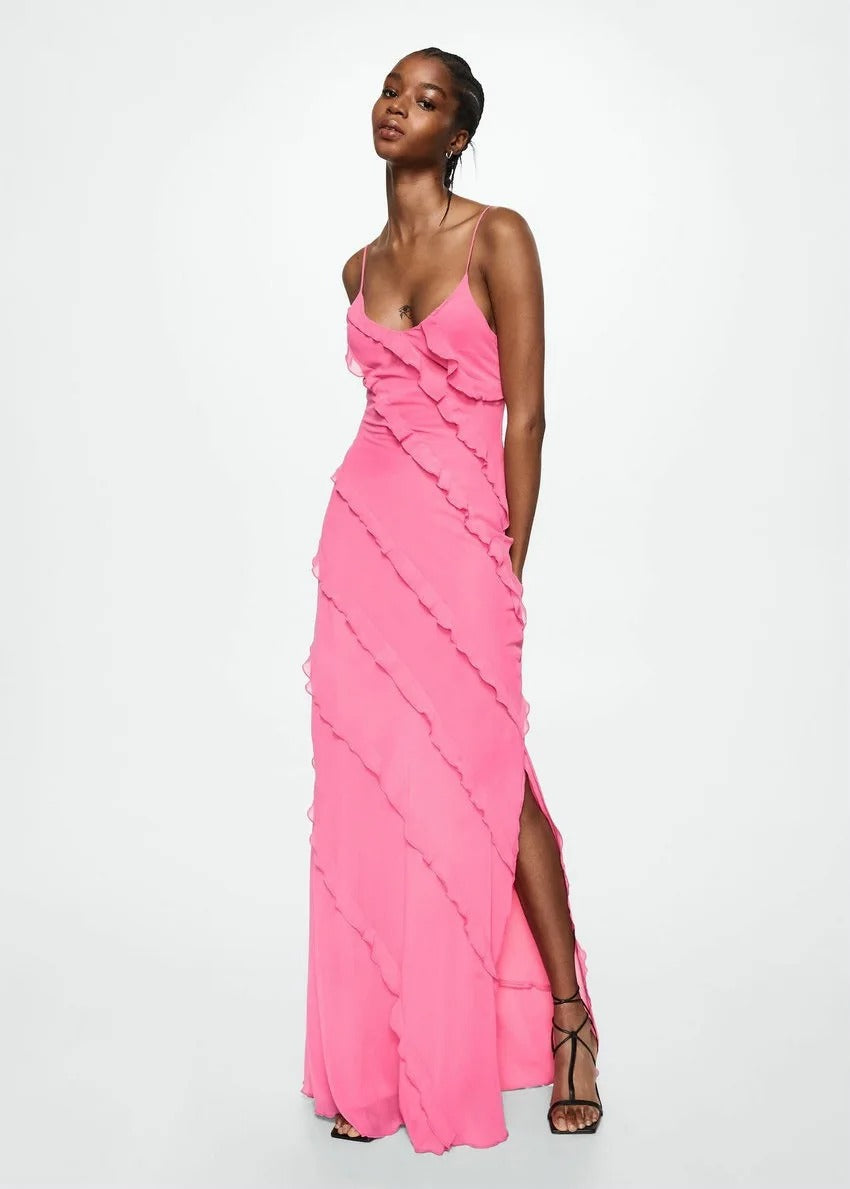 Isabella - Vestido Largo Elegante con Volantes