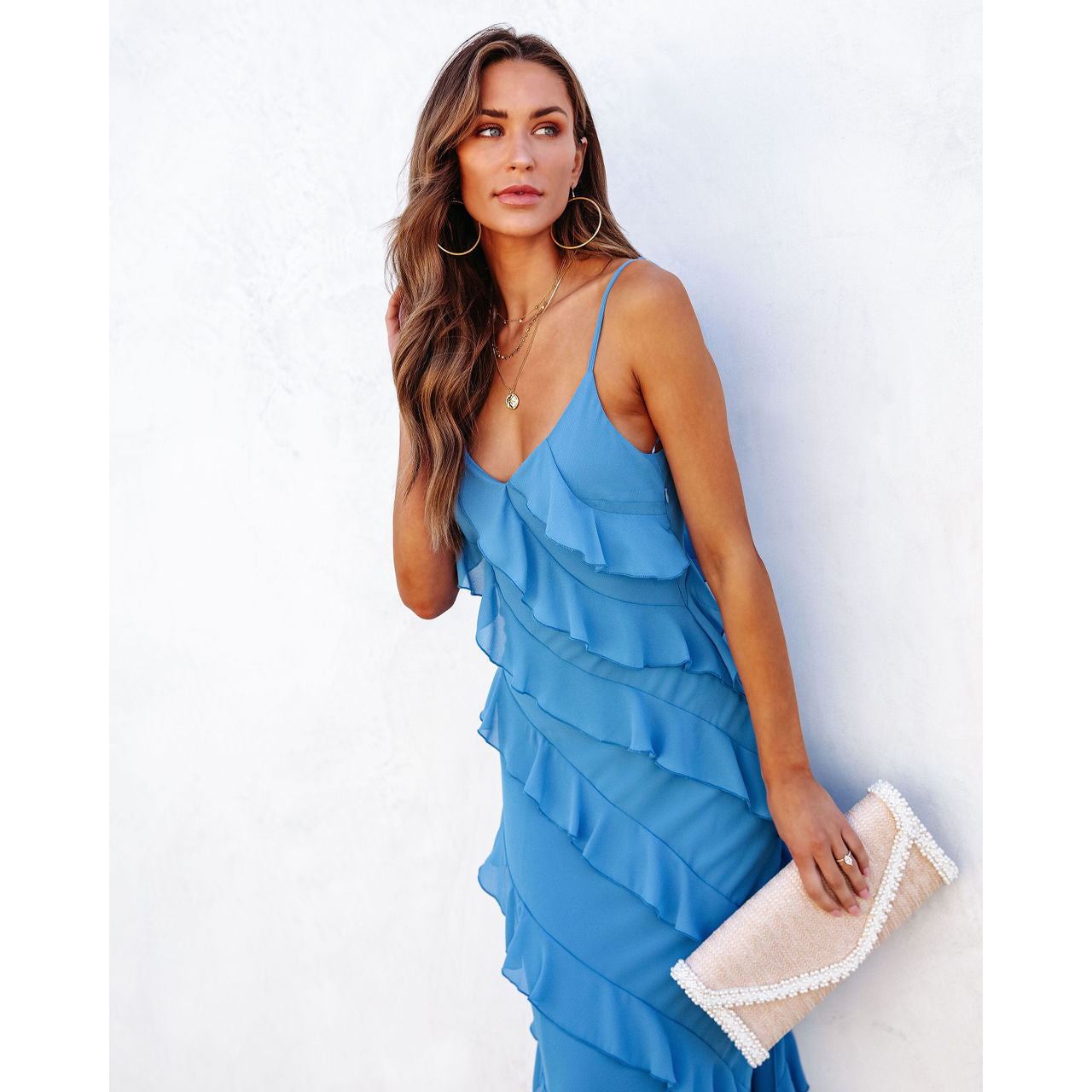 Isabella - Vestido Largo Elegante con Volantes