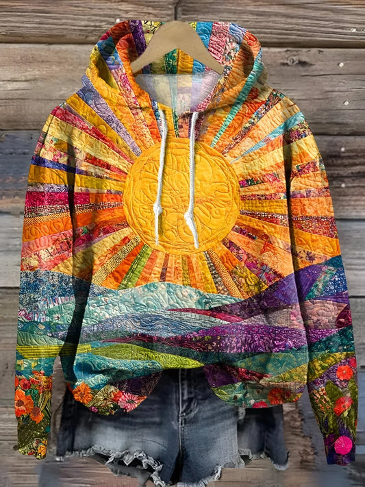 Julia™ | Sudadera con capucha con paisaje del amanecer